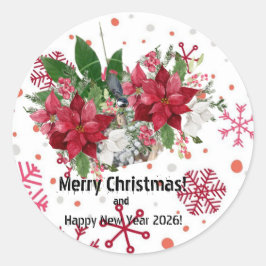 Prettig kerstfeest! ronde sticker
