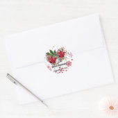 Prettig kerstfeest! ronde sticker (Envelop)