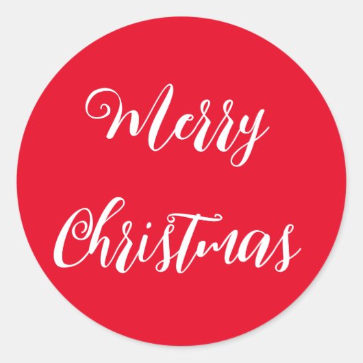 Prettig kerstfeest ronde sticker (Voorkant)