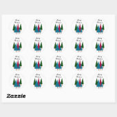 Prettig kerstfeest ronde sticker (Vel)