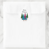 Prettig kerstfeest ronde sticker (Tas)