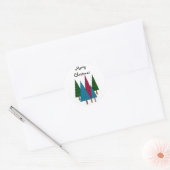 Prettig kerstfeest ronde sticker (Envelop)