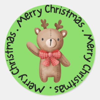 Prettig kerstfeest ronde sticker