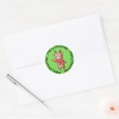 Prettig kerstfeest ronde sticker (Envelop)