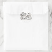 PRETTIG KERSTFEest RONDE STICKER MET AANDACHTSNAAM (Tas)