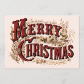 Prettig kerstfeest - Rood en Goud Feestdagenkaart (Voorkant)