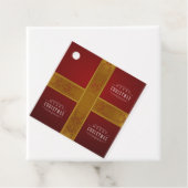 Prettig kerstfeest Rood Goud Cadeaubijsluiter Bedankjes Labels (In situ)