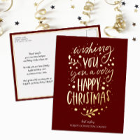 Prettig Kerstfeest Rood Goud Schrift Zakelijk