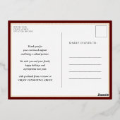 Prettig Kerstfeest Rood Goud Schrift Zakelijk Folie Feestdagen Briefkaart (Achterkant)