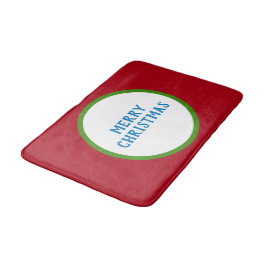 Prettig kerstfeest Rood Groen Blauw Badmat