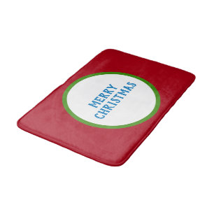 Prettig kerstfeest Rood Groen Blauw Badmat
