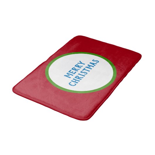 Prettig kerstfeest Rood Groen Blauw Badmat (Gekanteld)