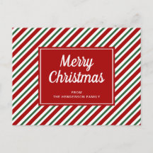 Prettig kerstfeest Rood Groen Gestreept Patroon 