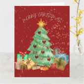 PRETTIG KERSTFEest(ROOD) KAART (Gele Bloem)