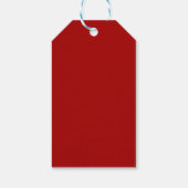 Prettig kerstfeest Rood namaakfolie Modern script Cadeaulabel (Achterkant)