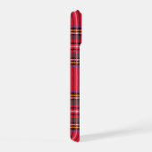 Prettig kerstfeest rood ruitjes iPhone 15 case (Rechterkant)