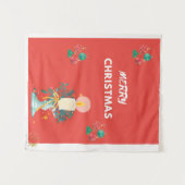 Prettig kerstfeest - Rood Wandkleed (Voorkant (horizontaal))