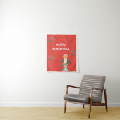 Prettig kerstfeest - Rood Wandkleed (In situ)