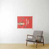Prettig kerstfeest - Rood Wandkleed (In Situ (horizontaal))