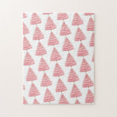 Prettig kerstfeest Roze Boom Legpuzzel (Verticaal)