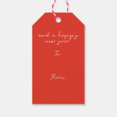 Prettig kerstfeest Roze Flamingo's Cadeaulabel (Achterkant)