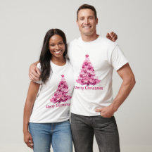Prettig kerstfeest - Roze kerst T-shirt
