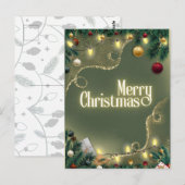 Prettig kerstfeest Sage Briefkaart (Voorkant / Achterkant)