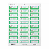 Prettig kerstfeest Samojeed met Elf hoofdtelefoon  Etiket (Full Sheet)
