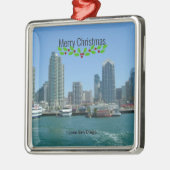 Prettig kerstfeest, San Diego skyline, Metalen Ornament (Links)