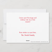 Prettig kerstfeest, San Jose-missie, kerstkaart (Achterkant)