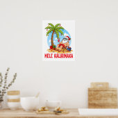 Prettig Kerstfeest Santa Kerstmis Poster (Keuken)