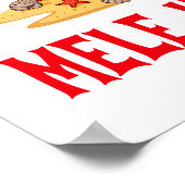 Prettig Kerstfeest Santa Kerstmis Poster (Hoek)