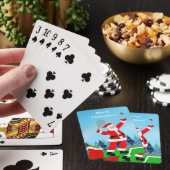 Prettig kerstfeest Santa Tennis Vakantie Pokerkaarten (Insitu)