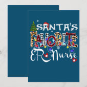 Prettig kerstfeest Santa's favoriete SEH-verpleegs Kaart (Voorkant / Achterkant)