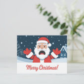 Prettig kerstfeest santeklaas feestdagenkaart (Staand voorkant)
