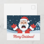 Prettig kerstfeest santeklaas feestdagenkaart (Voorkant / Achterkant)