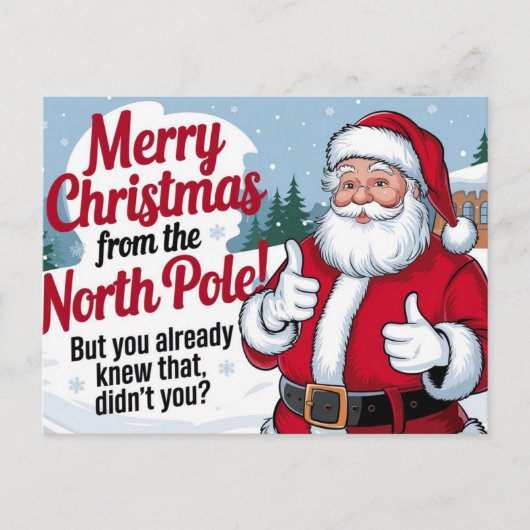 Prettig kerstfeest santeklaas feestdagenkaart (Voorkant)