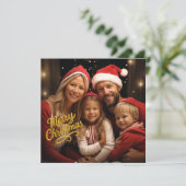 Prettig kerstfeest save the date (Staand voorkant)