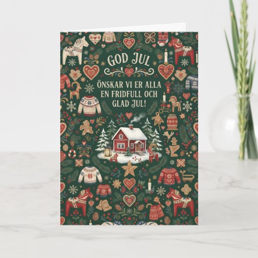 Prettig kerstfeest Scandinavische kerstkaart Kaart (Voorkant)