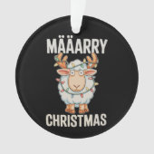 Prettig kerstfeest schapen rendier horens Kerstlic Ornament (voorkant)