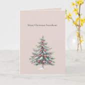 Prettig kerstfeest schatje kaart (Gele Bloem)