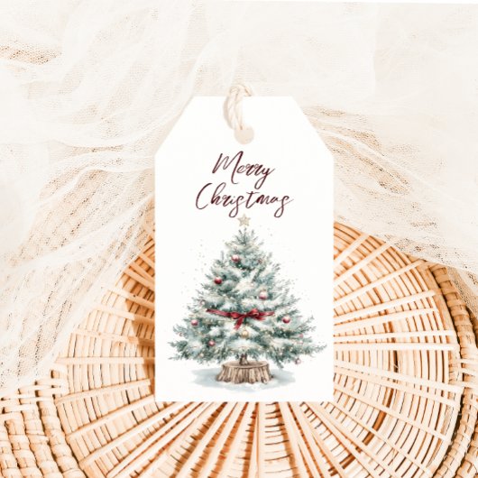 Prettig kerstfeest Schattig Cadeaulabel