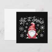 Prettig kerstfeest Schattig kabouter Laat het snee Feestdagenkaart (Voorkant / Achterkant)