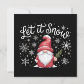 Prettig kerstfeest Schattig kabouter Laat het snee Feestdagenkaart (Voorkant)