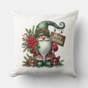 Prettig kerstfeest Schattig Kerst Kabouter Kussen