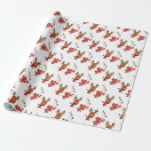 Prettig kerstfeest Schattig rendier Vakantie Cadeaupapier (Uitgerold)