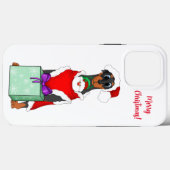Prettig kerstfeest Schattige Dobermann in Sinterkl Case-Mate iPhone Case (Achterkant (horizontaal))