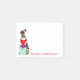 Prettig kerstfeest Schattige Dobermann Kerstmis Post-it® Notes