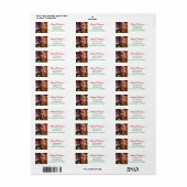 Prettig kerstfeest Schattige Elf Feestelijk Etiket (Full Sheet)