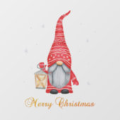 Prettig kerstfeest Schattige kabouter Raamsticker (Vel)